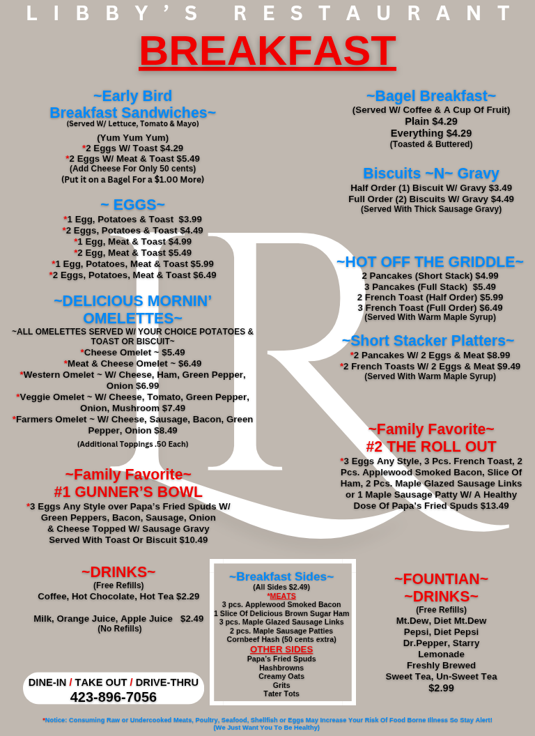 Libby’S Restaurant Menu-2